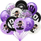 Wednesday Addams Children's Birthday Party Background Decoration Banner Tableware Balloon Cake Flags Party Supplies Site Layout halloween party decorations