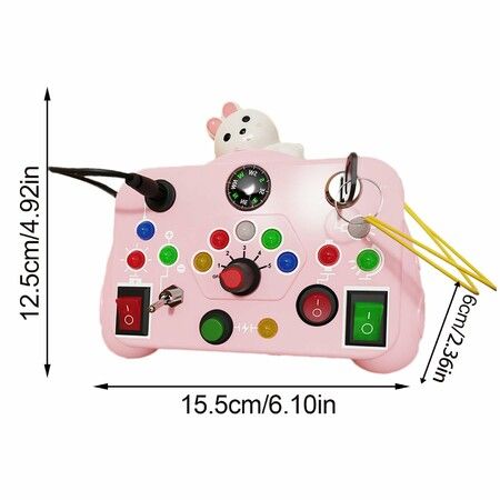 Montessori Busy Toy,Sensory Busy Toy Toddler LED Activity Board - Early Development Fine Motor Skills Toys for Children Aged 3 Years and Above