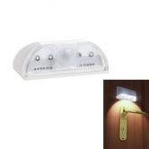 Auto PIR Keyhole IR Sensor 4-LED Lamp - White