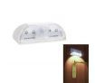 Auto PIR Keyhole IR Sensor 4-LED Lamp - White