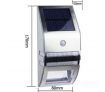 Stainless Steel Solar Power Highlight LED PIR Induction Wall Light - Silver