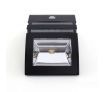 Stainless Steel Solar Power Highlight LED PIR Induction Wall Light - Black