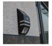 Stainless Steel Solar Power Highlight LED PIR Induction Wall Light - Black