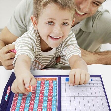 Magnetic Hundred Number Board For Children Math Teaching 1 To 100 Count Toy Gift Math Montessori Educational Wooden Toys