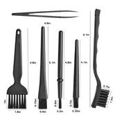Household Items Black Plastic Small Handle Portable Nylon Antistatic Brushes Cleaning Keyboard Brush Set Household Cleaning Tools