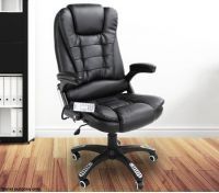 Black PU Leather Office Massage Chair