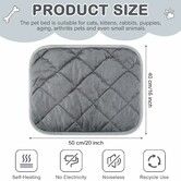 4 Pack Self Warming Pet Mat, Heat Reflect No Electric Thermal Pad Washable Anti-Slip Soft Bed Blanket for Dog Cat Small Pets(16x20 Inch,Gray)