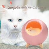 Room Decor for Women, Vency Cat Night Light for Bedroom Cute Cat House Valentine Christmas Birthday Gifts (Pink)