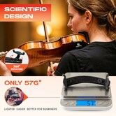 Ergonomic Violin Shoulder Rest for Students & Beginners Lightweight Adjustable Fit for 4/4 & 3/4 Violins