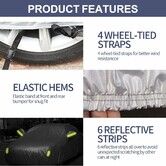 SUV Cover Polyester Car Cover Waterproof All Weather, UV Protection Rainproof Windproof Outdoor Indoor Full Car Cover Universal Fit, 190-201 IN