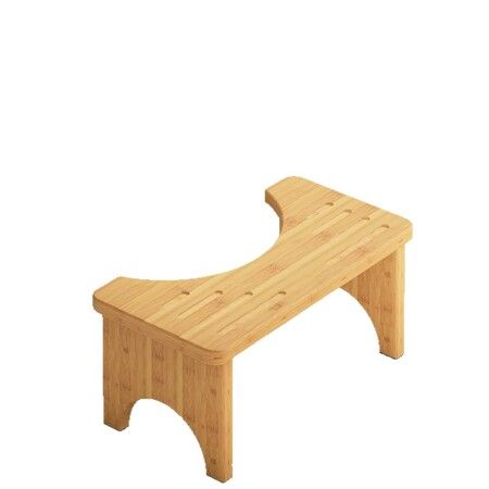 7 Inch Bamboo Toilet Stool Squat the elderly and children, Foldable, Non-Slip, Space-Saving, No Assembly Required (Natural Color)