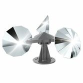 1 Pack Bird Deterrent Reflective Spinning Reflector with Plastic Base, Keep Pigeons Woodpeckers Sparrows Away for Outdoor Boats Roofs Patio Gardens
