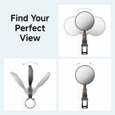 2Pcs Electric Scooter Rear view Mirror, Universal Fit for All Scooters, Adjustable Wide Angle Vision, Easy Installation