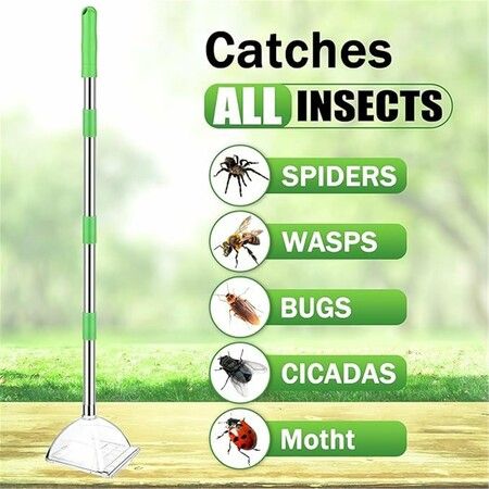 Portable Stainless Steel Spiders Catcher For Indoor Outdoor Use With 32 Inch Extendable Handle Spiders Catcher For Natural Enthusiasts