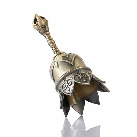 Super Loud Brass Hand Call Bell for Ringing at Wedding, Lotus Hand Bells for Seniors Bedside, Teacher Classroom Bell Dinner Bell Meditation Bell