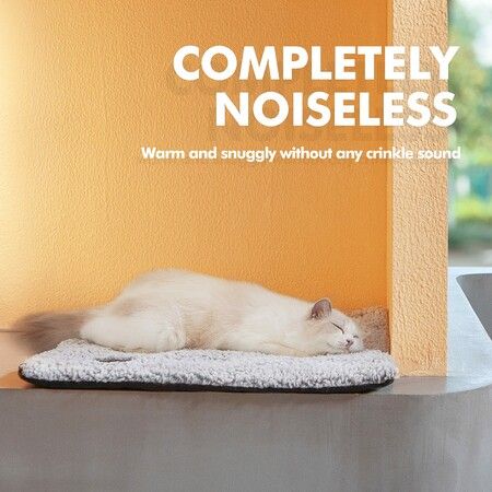 Self Warming Pet Mat 25 x 19 Inch Thermal Cat Dog Bed,Non-Electric Heat Reflect Pad with Removable Cover,Non-Slip Bottom Washable for Indoor Outdoor Pets