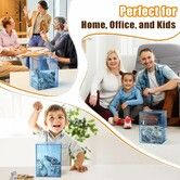 Clear Piggy Bank with Lock, Acrylic Piggy Bank for Kids Openable Reusable Money Saving Box with Key (Blue)