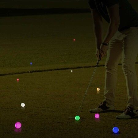 Colorful Golf Balls 6PCS, LED Constant Shining Golf Balls Glow in The Dark Golf Balls for Sport Multi Colors