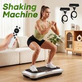 Vibration Plate Machine Exercise Platform Shaker Home Fitness Equipment Gym Vibrating Shaking Full Body Workout Board Weight Loss Lymphatic Drainage