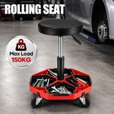 Swivel Work Stool with Wheels Mechanic Chair Tool Tray Height Adjustable Pneumatic Roller Seat for Car Repair Garage Salon Tattoo Barber Drafting Spa