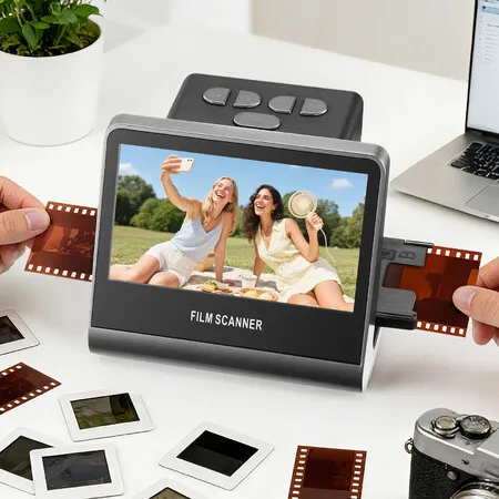14MP Film Slide Scanner Viewer Negative Digitiser Slides to Digital JPG Photo Converter 5 Inch LED High Resolution 16GB for 35mm 135 110 126 Super 8