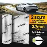 Butyl Sound Deadener Car Deadening Mat Audio Noise Insulation Automotive Shock Proofing Shield Vehicle Vibration Dampening Rubber 2.7mm 50x400cm 2 SQM