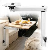 Caravan RV Table Leg Height Adjustable 360° Swivel Rotating Support Base Mount System Removable Campervan Boat Yacht Motorhome 50kg Aluminium Alloy