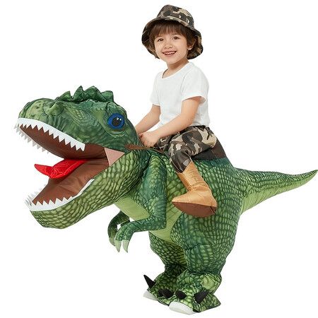 120-150cm Costume Bay Inflatable Costume Dino Trex T-Rex Halloween Christmas Fancy Dress Party Book Week Blow Up Riding Costume