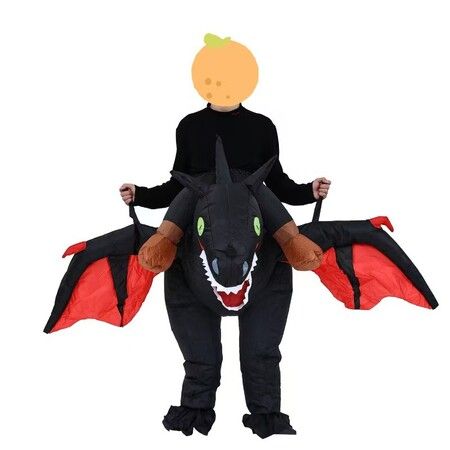 Inflatable Halloween Dragon Costume Dress up Prop Jumpsuit for Holiday Carnival Funny Prop