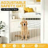 Pet Dog Safety Gate Cat Fence Enclosure 78cm Tall Safe Guard Stair Security Barrier Retractable Puppy Low Containment System for Kitchen Doorway