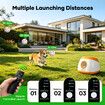 Large Dog Ball Launcher Thrower Auto Tennis Fetch Toy Interactive Automatic Throwing Machine Remote Adjustable Distance Outdoor Pet Play with 3 Balls