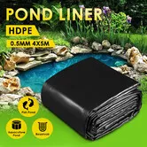 HDPE 4x5M Pond Liner Fish Waterfall Garden Fountain Heavy Duty Waterproof Skin Pad 0.5mm Outdoor Stream Pool Basin Cover Membrane Koi Pools Landscape