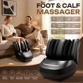 Heated Electric Foot and Calf Massager Machine Airbag Compression Shiatsu Kneading Rolling Relaxation Massaging Auto Shut Off Timer for Home Office