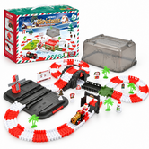 Christmas Train toy Set 108 Pcs  Track Car DIY Building Toy with Storage Box for Kids Parent Child Play Gift