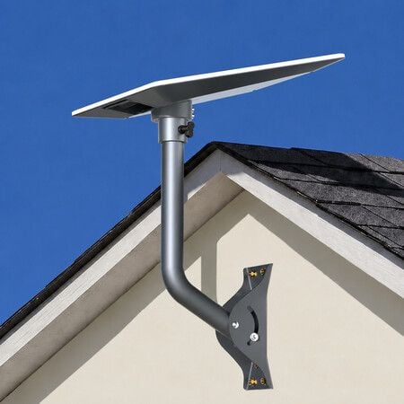 19Inch Curved Wall Mount Bracket for Starlink V5 Antenna Heavy Duty Metal Multi Angle Adjustable Side Mount