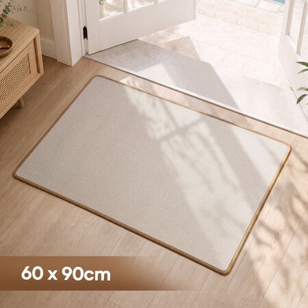 Front Door Mat 60x90cm Indoor Entrance Welcome Rug Low Profile Floor Pad Absorbent Non Slip Washable Easy Clean for Entryway Hallway Bedroom Kitchen