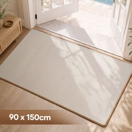 Front Door Mat 90x150cm Indoor Entrance Welcome Rug Low Profile Floor Pad Absorbent Non Slip Washable Easy Clean for Entryway Hallway Bedroom Kitchen