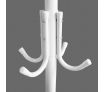 12 Hook Tree Style Coat Hat Bag Clothes Rack-White
