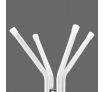 12 Hook Tree Style Coat Hat Bag Clothes Rack-White
