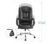 Deluxe PU Leather Office Computer Chair Tile Adjustable Home Chair
