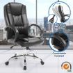 Deluxe PU Leather Office Computer Chair Tile Adjustable Home Chair