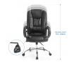 Deluxe PU Leather Office Computer Chair Lumbar Support Home Gaming Chair