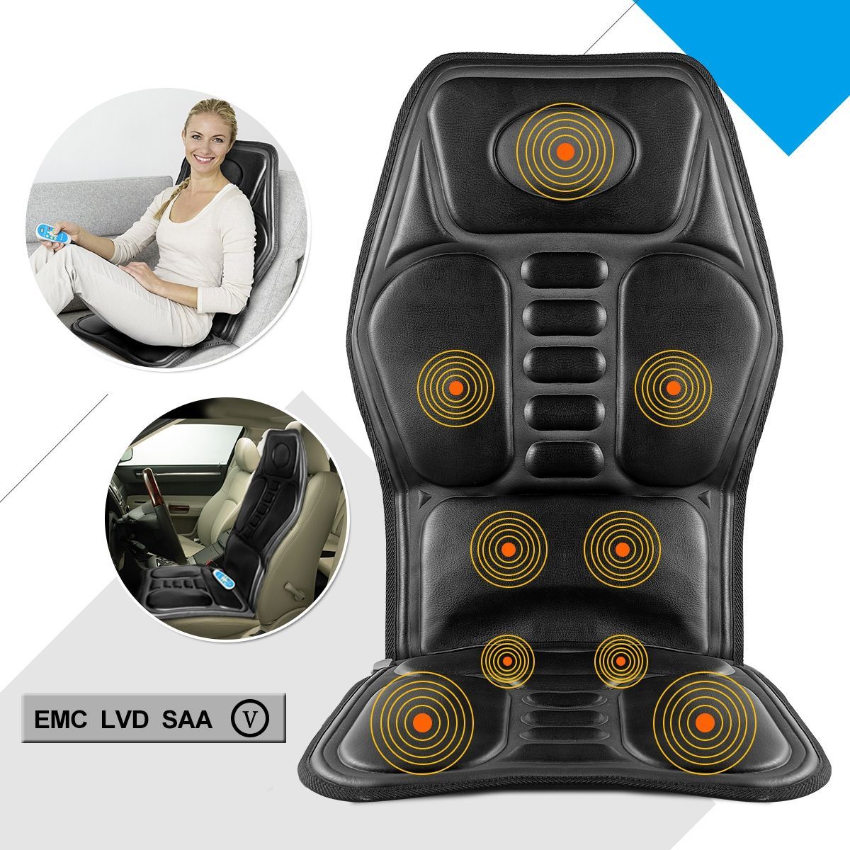 9 Motor Massage Car Seat Cushion Pad