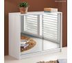 25 Pair Mirrored Sliding Door Shoe Cabinet