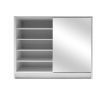 25 Pair Mirrored Sliding Door Shoe Cabinet