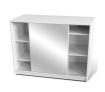 25 Pair Mirrored Sliding Door Shoe Cabinet