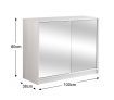 25 Pair Mirrored Sliding Door Shoe Cabinet