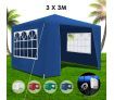 3x3m Blue Walled Waterproof Outdoor Gazebo