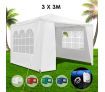3x3m White Walled Waterproof Outdoor Gazebo