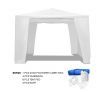 3x3m White Walled Waterproof Outdoor Gazebo